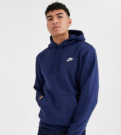 Темно-синий худи с логотипом-галочкой Nike Tall
