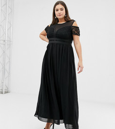 Кружевное платье миди Lovedrobe-Черный
