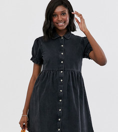 Джинсовое платье-рубашка мини черного цвета ASOS DESIGN Maternity-Черный