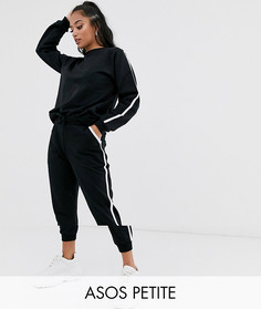 Спортивный костюм со свитшотом и джоггерами ASOS DESIGN Petite-Черный