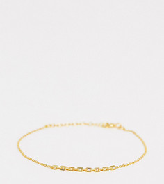 Серебряный браслет-цепочка с золотистой вставкой ASOS DESIGN-Золотой