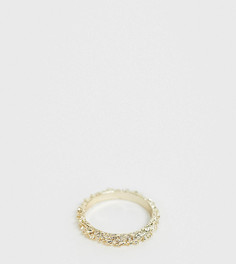Золотистое фактурное кольцо ASOS DESIGN Curve-Золотой