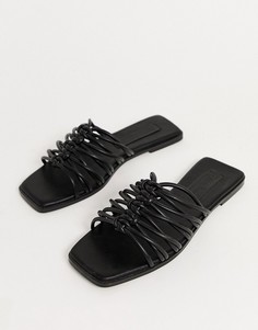 Черные сандалии-мюли с узлами ASOS DESIGN-Черный