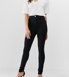 Черные джинсы скинни с завышенной талией ASOS DESIGN Tall Ridley-Черный