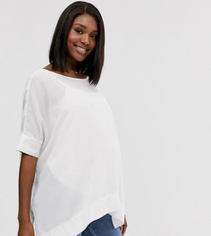 Оversize-футболка с V-образным вырезом на спине ASOS DESIGN Maternity-Белый