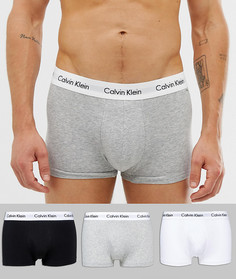 Набор из 3 пар эластичных хлопковых боксеров-брифов с заниженной талией Calvin Klein-Мульти