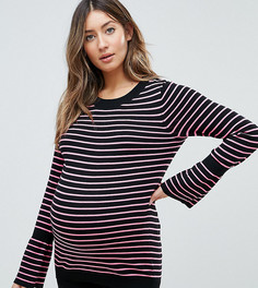 Джемпер в полоску с рукавами клеш ASOS Maternity-Мульти