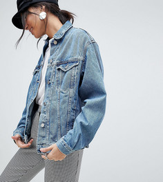 Джинсовая выбеленная куртка ASOS DESIGN Tall-Синий