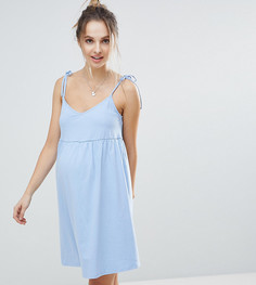 Свободное платье мини с завязывающимися бретельками ASOS DESIGN Maternity-Мульти