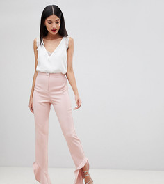 Брюки слим с клешем ASOS TALL Tailored-Розовый