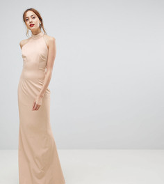 Платье макси с американской проймой и открытой спиной Jarlo Tall-Розовый