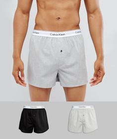 Комплект из 2 тканых боксеров узкого кроя Calvin Klein-Мульти