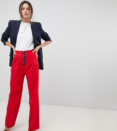 Широкие брюки на молнии ASOS TALL-Красный