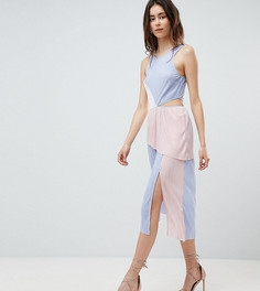 Платье колор блок ASOS DESIGN Tall-Мульти