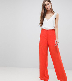 Широкие брюки в горошек Y.A.S Tall-Красный