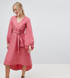 Розовое платье миди с рукавами клеш Vero Moda tall-Розовый