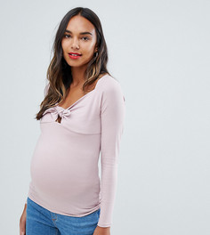 Лонгслив с завязкой ASOS DESIGN Maternity-Розовый