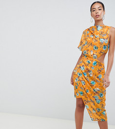 Жаккардовое платье миди с принтом и открытой спиной ASOS DESIGN Tall-Мульти