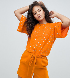 Блузка с принтом Y.A.S Tall-Оранжевый