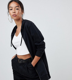 Черный худи на молнии ASOS DESIGN Tall