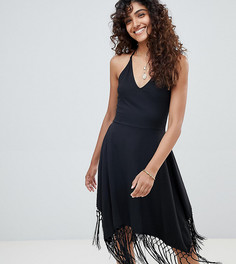 Сарафан с асимметричным подолом и кисточками ASOS DESIGN Tall-Черный