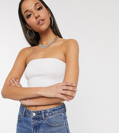 Белый укороченный топ-бандо ASOS DESIGN Tall