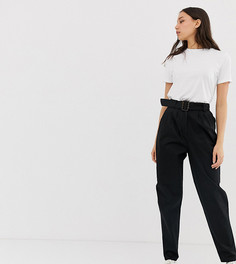 Брюки галифе с поясом и черепаховой пряжкой ASOS DESIGN Tall-Черный