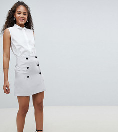 Мини-юбка ASOS DESIGN TALL-Серебряный