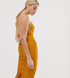 Кружевное платье-футляр миди с квадратным вырезом ASOS DESIGN Tall-Мульти