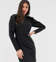 Платье мини с пышными рукавами ASOS DESIGN Tall-Черный
