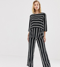 Брюки в полоску с широкими штанинами Mamalicious maternity-Мульти Mama.Licious