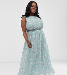 Платье макси без рукавов с цветочным принтом Unique21 - Hero-Синий