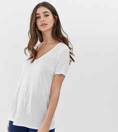 Белая футболка с V-образным вырезом ASOS DESIGN Tall-Белый