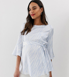 Топ с расклешенными рукавами Mamalicious-Белый Mama.Licious