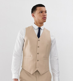 Светло-коричневый приталенный жилет ASOS DESIGN Tall-Бежевый