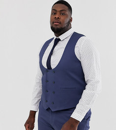 Синий супероблегающий жилет из эластичного хлопка ASOS DESIGN Plus