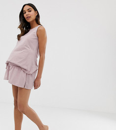 Пижамные шорты ASOS DESIGN Maternity mix & match-Розовый