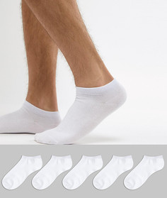 Набор из 5 пар белых спортивных носков Jack & Jones-Белый