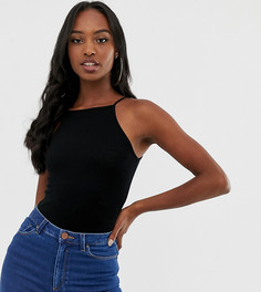Черный боди с квадратным вырезом ASOS DESIGN Tall