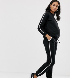 Спортивный костюм из свитшота и джоггеров с посадкой под животом ASOS DESIGN Maternity-Черный