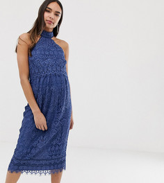 Кружевное платье-футляр миди с кроп-топом ASOS DESIGN Maternity-Мульти