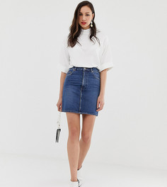 Джинсовая мини-юбка ASOS DESIGN Tall-Синий