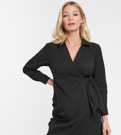 Платье мини с запахом ASOS DESIGN Maternity-Черный