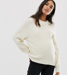 Пушистый джемпер с пышными рукавами ASOS DESIGN Maternity-Кремовый