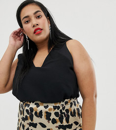 Черный топ на бретельках River Island Plus