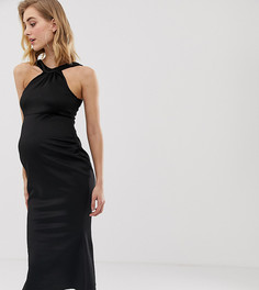 Платье-халтер миди ASOS DESIGN Maternity-Черный