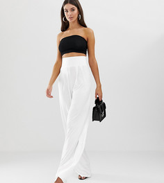 Брюки с широкими штанинами ASOS DESIGN Tall-Белый