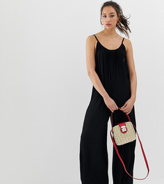 Комбинезон с глубоким вырезом на спине ASOS DESIGN Tall-Черный