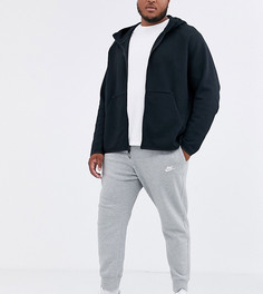 Серые джоггеры с кромкой манжетом Nike Plus Club-Серый