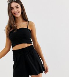 Шорты с присборенным поясом ASOS DESIGN Tall-Черный